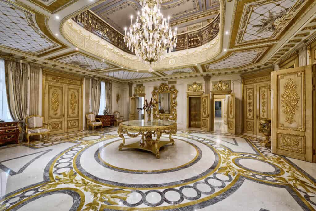 Luxurious Golden Private Household Interior